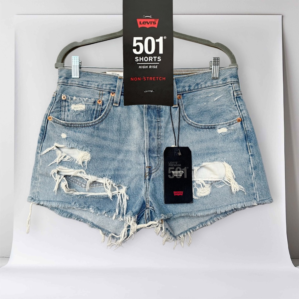 Levi's "501 High Rise" Most Distressed cut-off shorts. Size 30